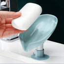 Leaf Shape Soap Box Drain Soap Holder Box Bathroom Shower Soap Holder sponge Storage Plate Tray Bathroom Supplies Bathroom Gadge