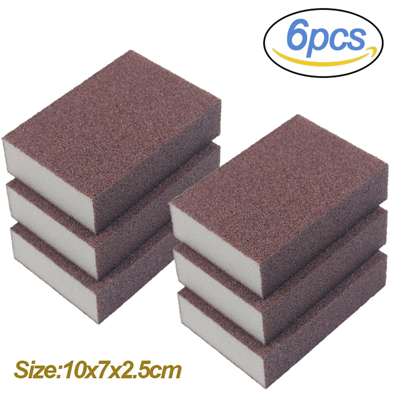 1/2/4/5/6/8Pcs Magic Sponge Eraser Carborundum Removing Rust Cleaning Brush Descaling Clean Rub for Cooktop Pot Kitchen Sponge